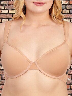 NWT Vince Camuto T-Shirt Bra 42D Tan Nude Lined Convertible Adjustable VC051237X